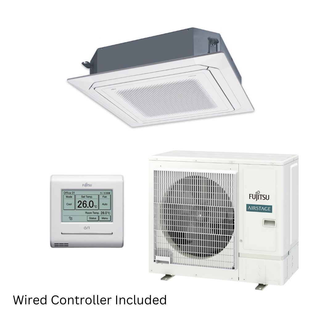 Fujitsu Circular Flow Cassette R32 10.0kW 1 Ph Wired Set