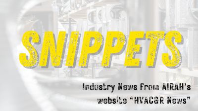 HVAC&R News - Sourced from AIRAH's news website