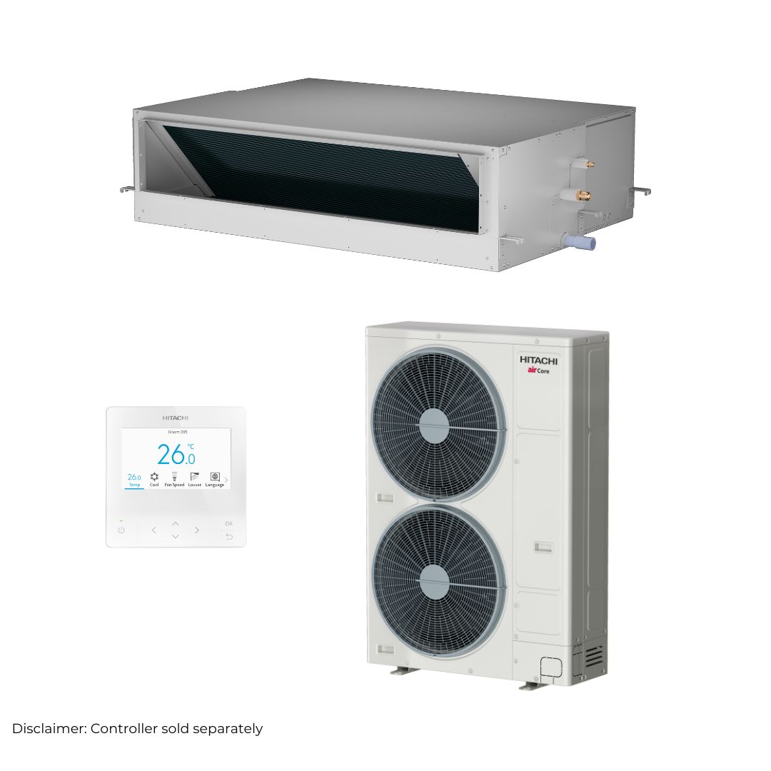 Hitachi airCore 700 High Static Ducted R32 12.5kW 1 Ph Set