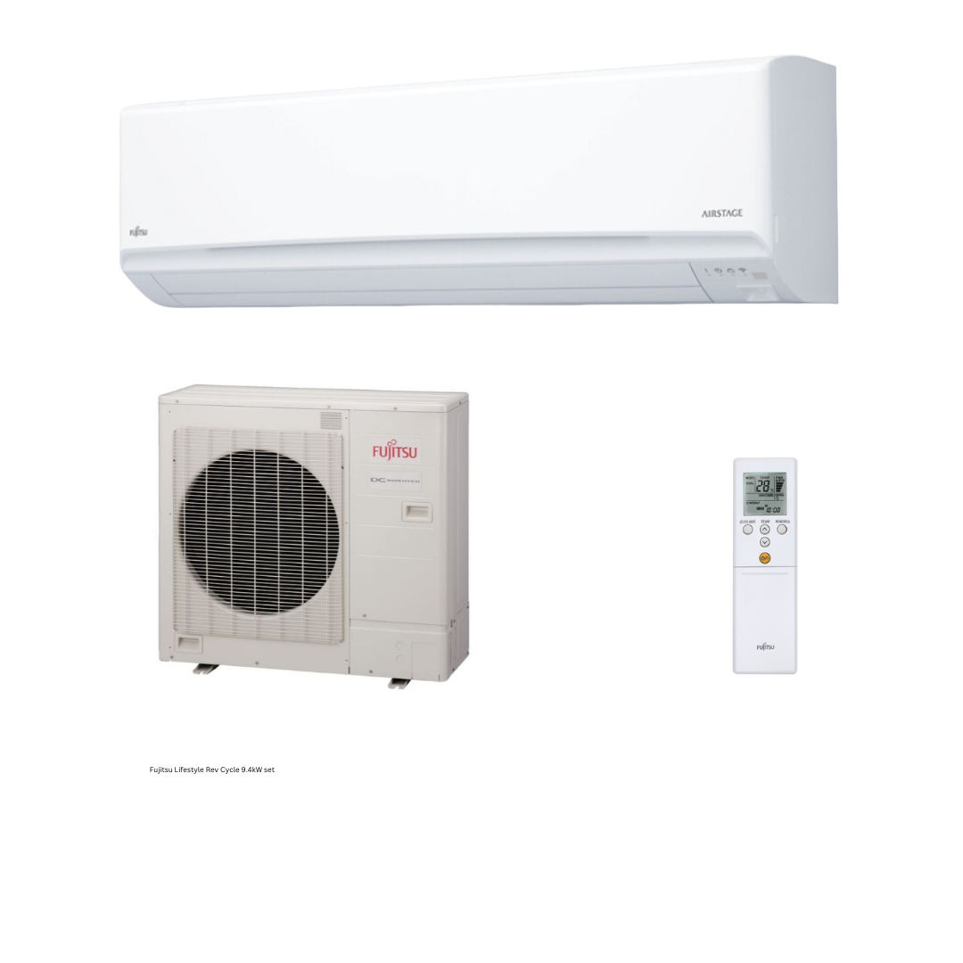 Fujitsu Lifestyle Range Rev Cycle R32 9.4kW Set