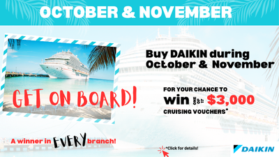 GET ON BOARD! Daikin product could have you cruising...