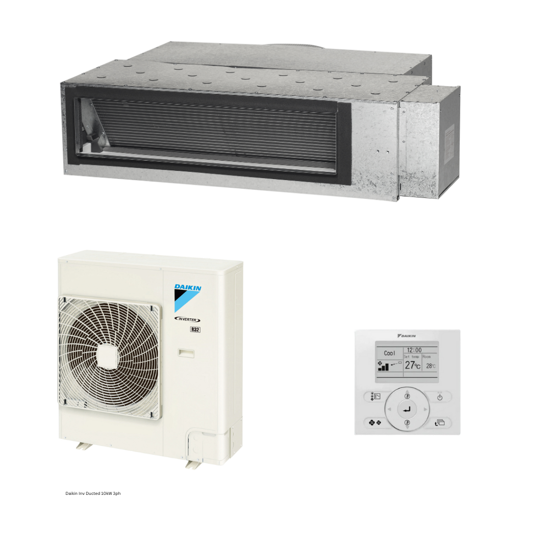 Daikin Inverter Ducted R32 10kW 3 Ph Set