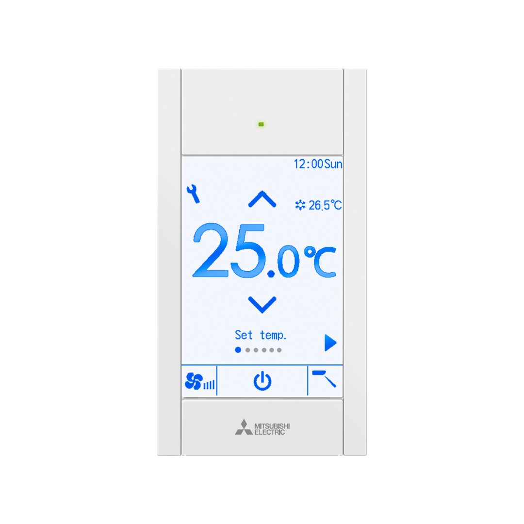 Mitsubishi Electric Simple Touch Screen Wired Controller with Bluetooth (White)