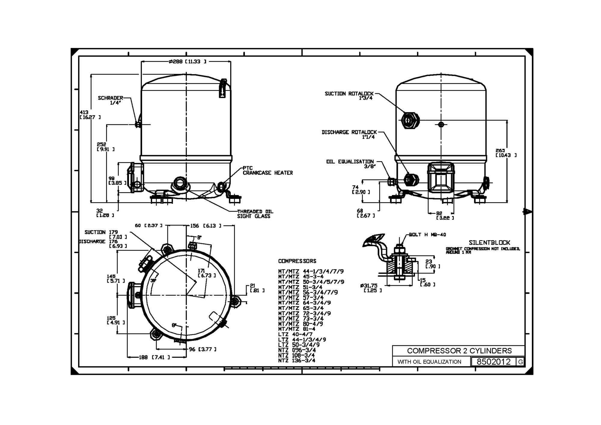 Maneurop Reciprocating Compressor  MTZ64-4VI