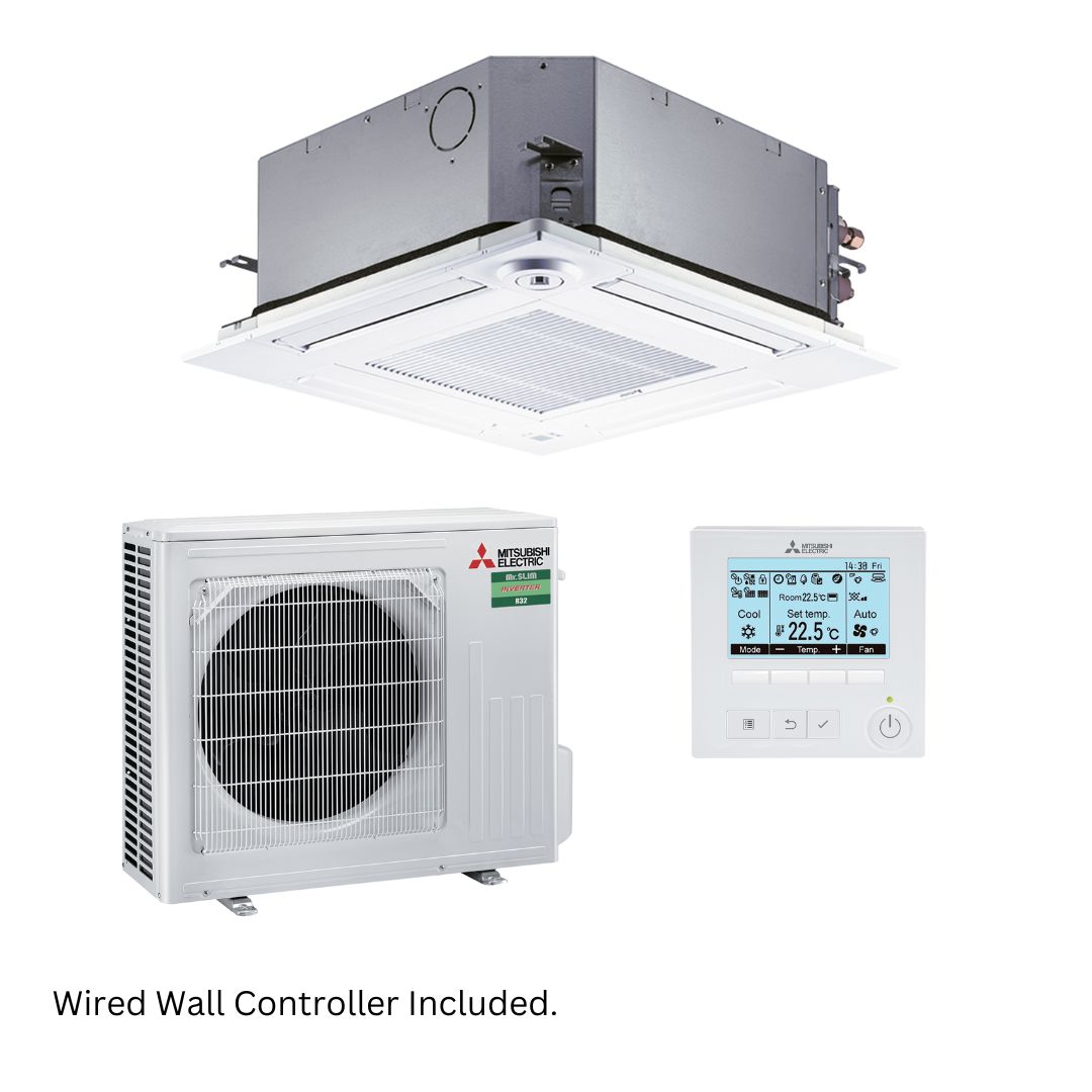 Mitsubishi Electric Mr Slim SLZ-M Inverter Ceiling Cassette R32 5kW Wired Set