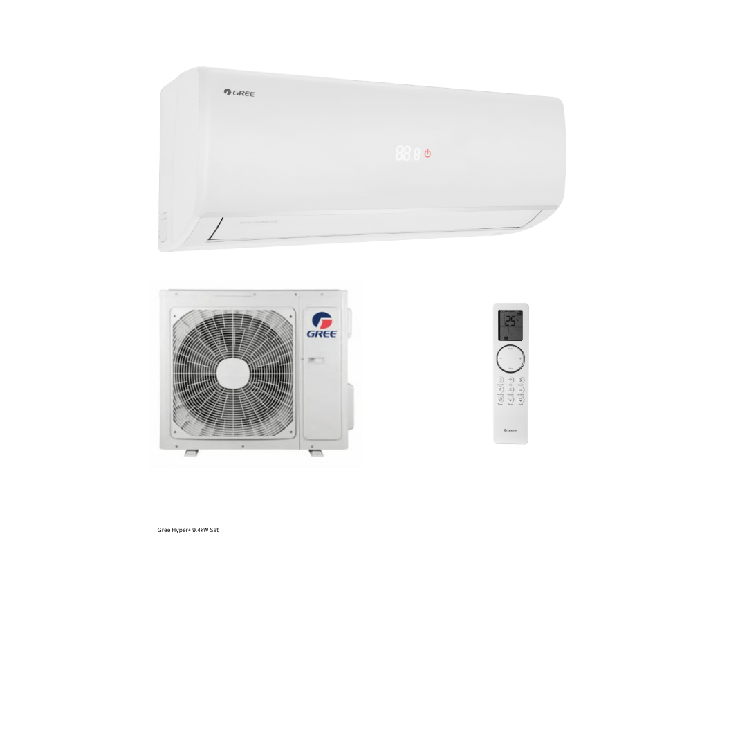 Gree Hyper+ Series R32 9.4kW Set