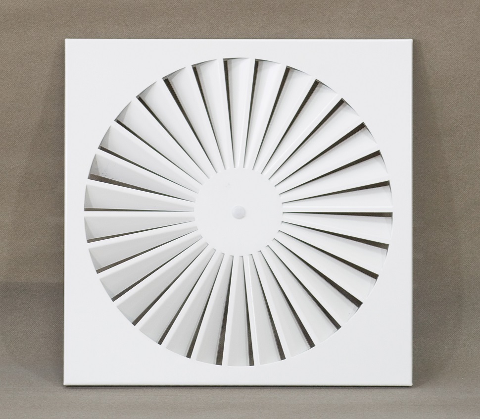 Swirl Diffuser Low Volume 595 x 595 - 535 dia 36 Blade 18 degree