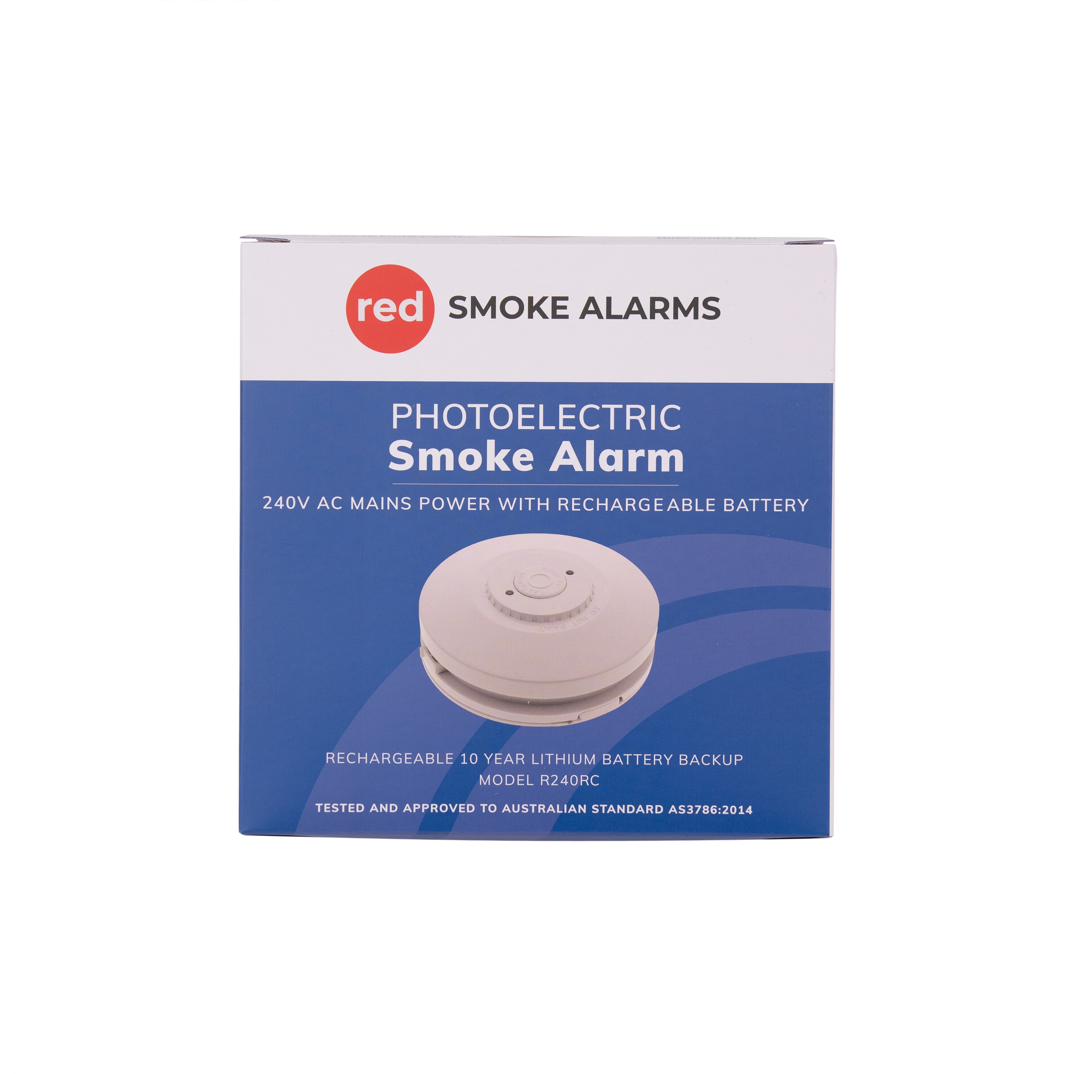 240v Red Smoke Alarm Recharge Lithium Battery