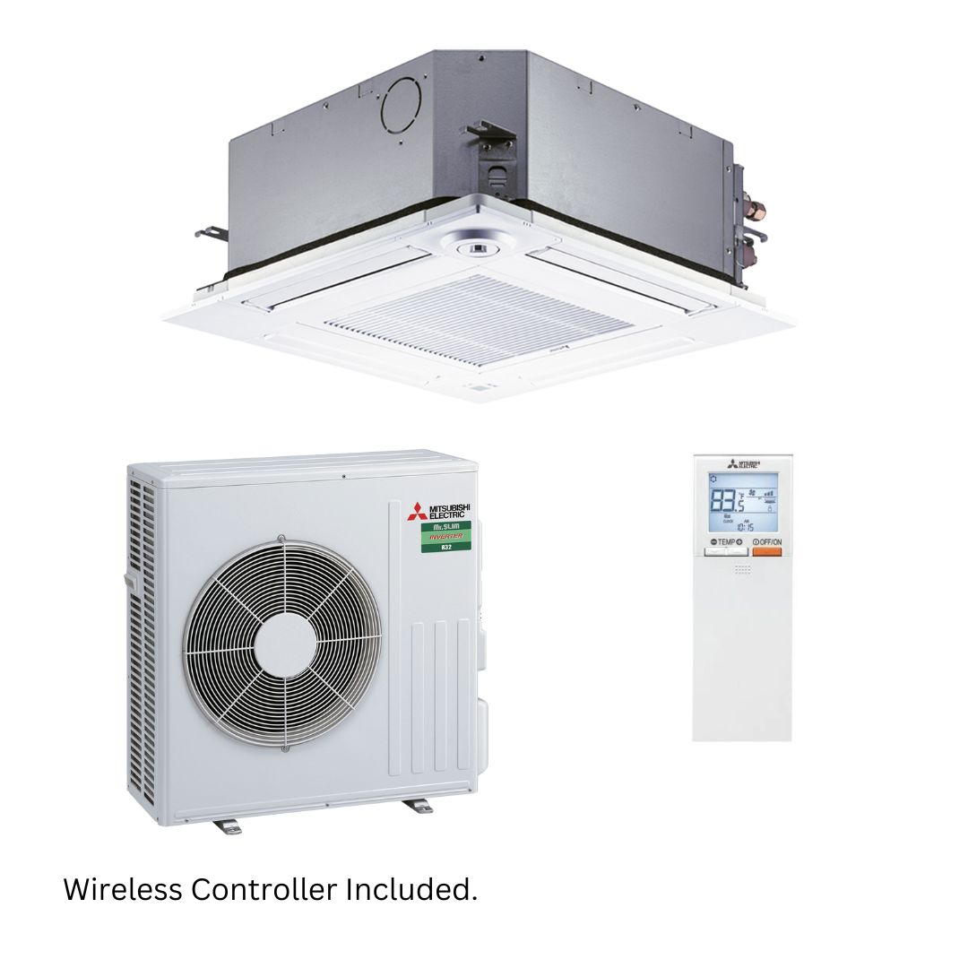 Mitsubishi Electric Mr Slim PLA-M Inverter Ceiling Cassette R32 7.1kW Wireless Set