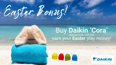 Easter Bonus - if buying Daikin 'Cora' during March!