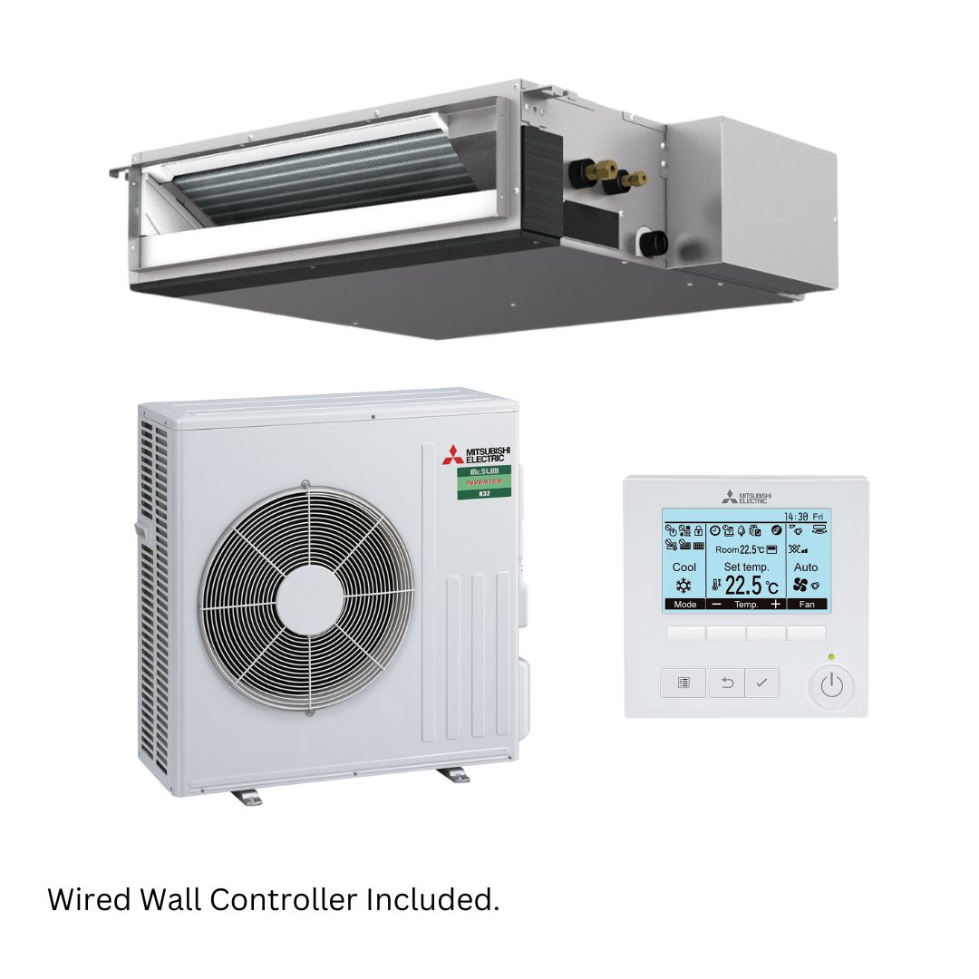 Mitsubishi Electric Mr Slim SEZ-M Inverter Bulkhead Ducted R32 5kW Wired Set