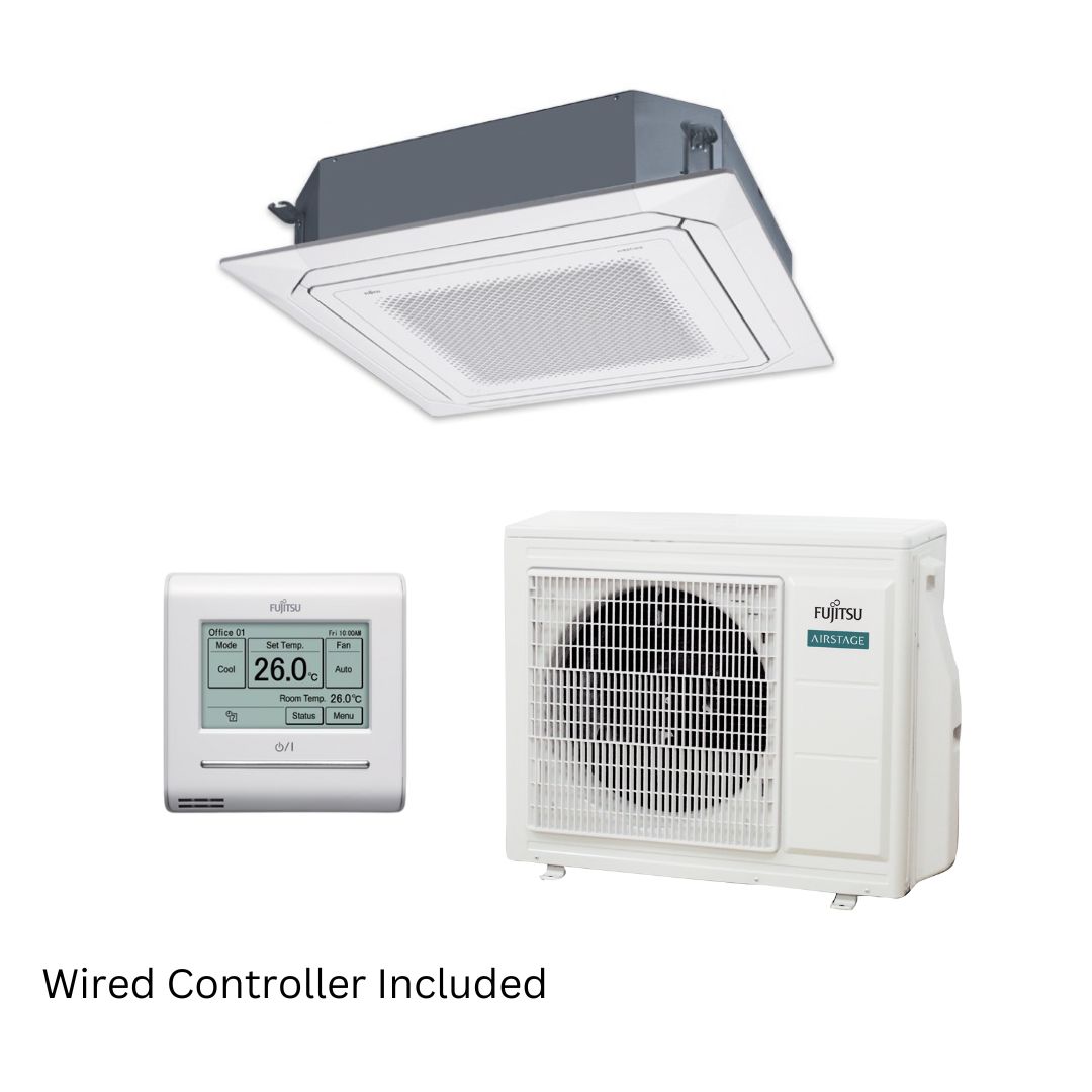 Fujitsu Circular Flow Cassette R32 7.1kW 1 Ph Wired Set