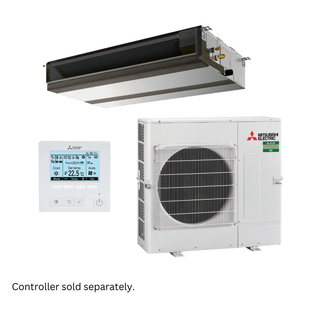 Mitsubishi Electric Mr Slim PEAD-M Inverter Low Profile Ducted R32 10kW 1 Ph Set